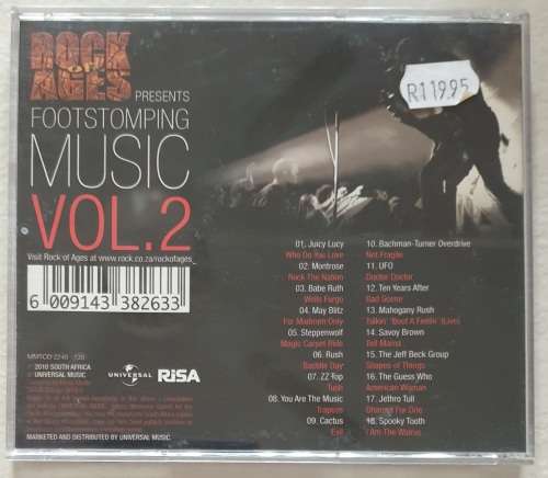 CD - ROCK OF AGES PRESENTS FOOTSTOMPING MUSIC VOL. 2 - 2010 - SOUTH AFRICA - MMTCD2245